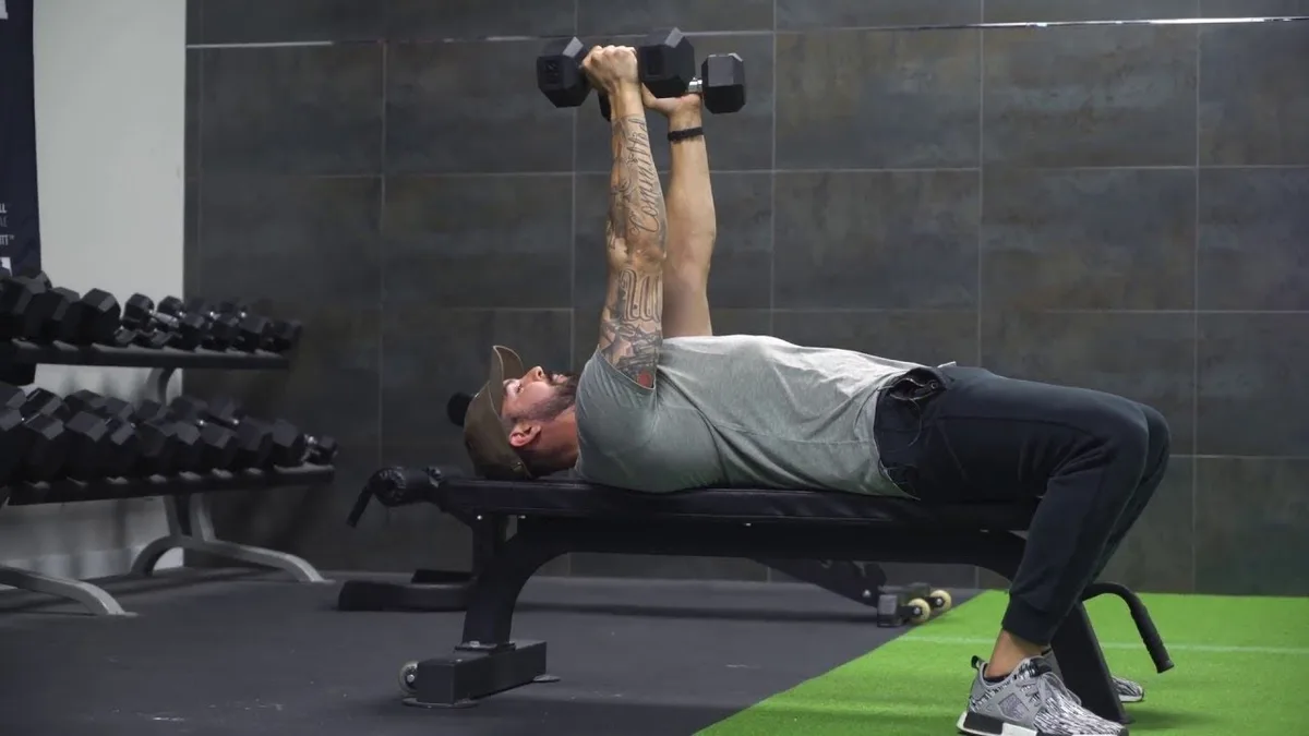 dumbbell fly elbow angle mistake