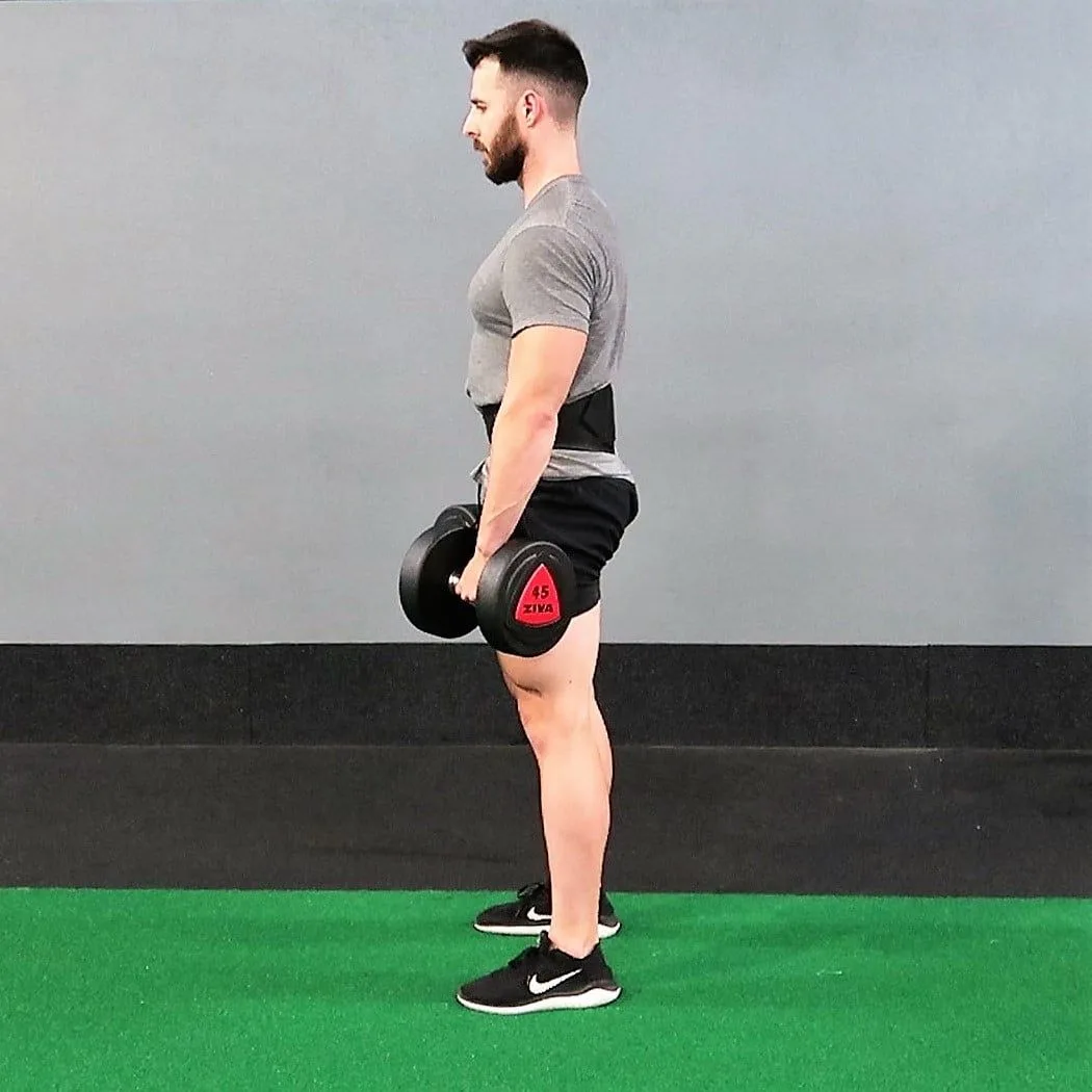 neutral grip dumbbell deadlift